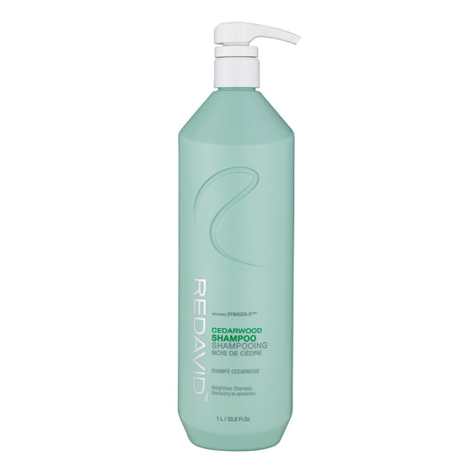 Light Steel Blue Redavid Cedarwood Weightless Shampoo - with Hemp Seed Oil and Orchid Oil, for Fine Hair and Men's Hair - Clinically Strengthens, Cleanses Hair and Scalp - Paraben, Phthalate and Sulfate Free (1L)