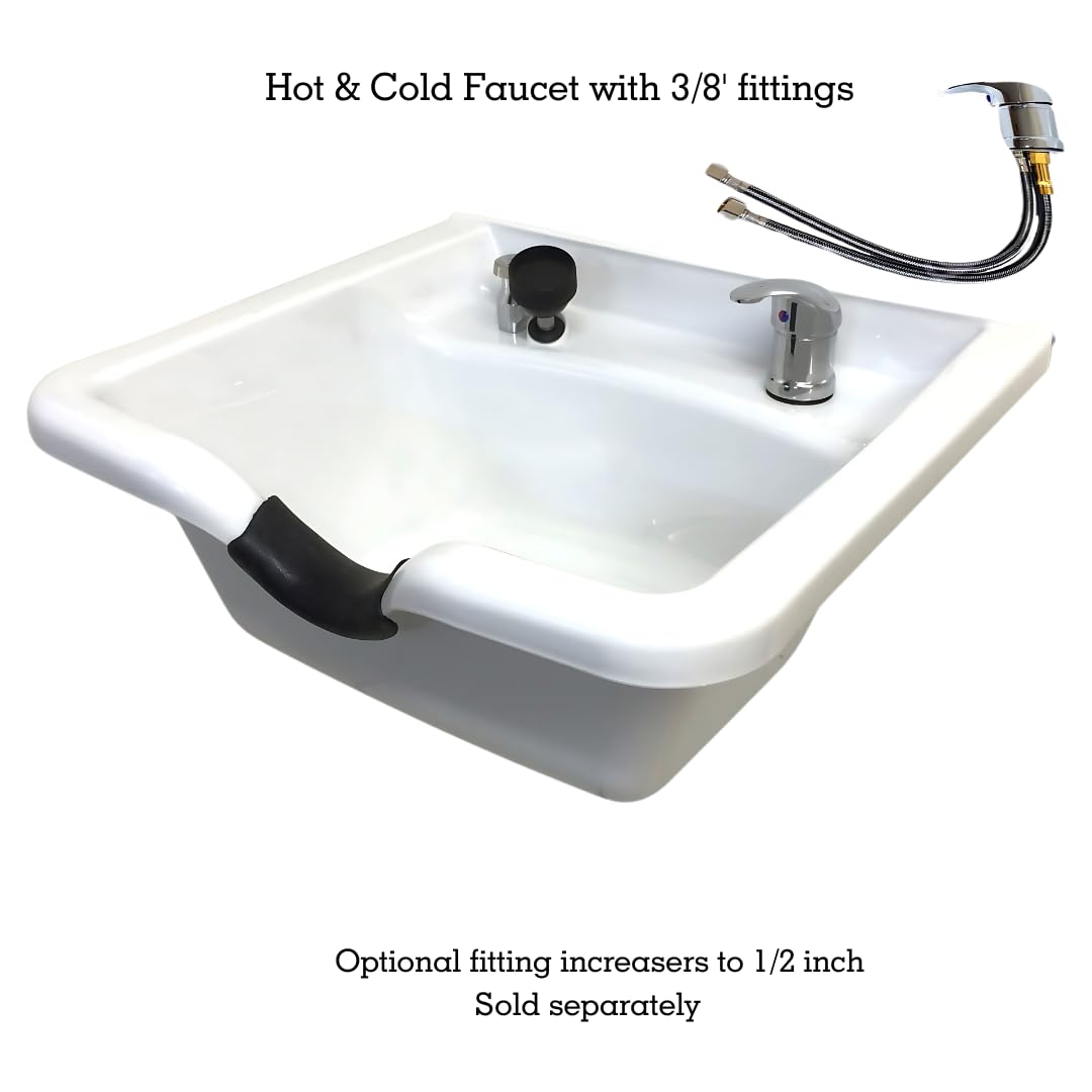 White Smoke Extra Wide Shampoo Bowl White ABS Plastic Salon and Spa Hair Sink Beauty Salon Equipment MSR-W22