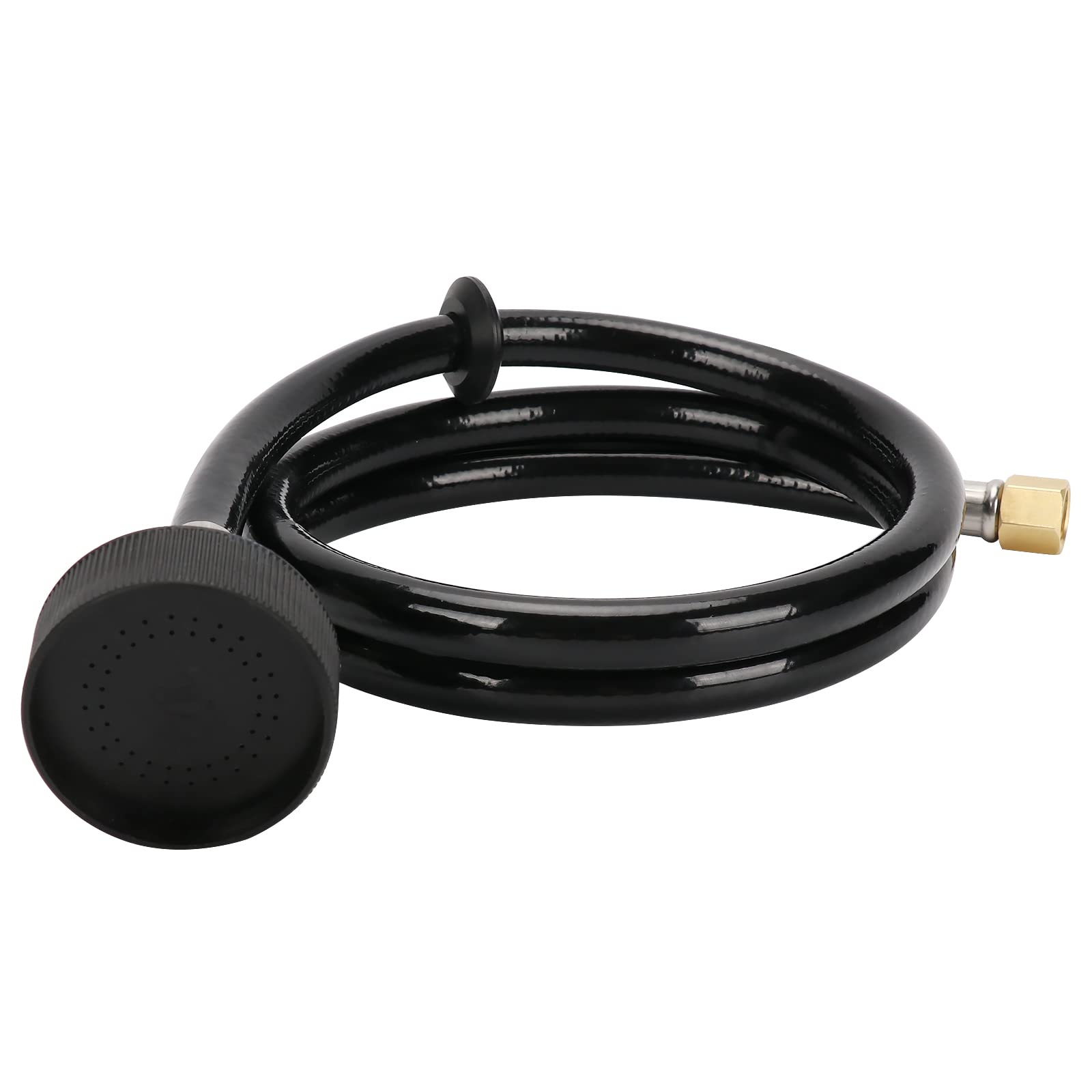 White Smoke LukLoy UPC Certified Salon Shampoo Bowl Sprayer Head with Black Rubber Hose, Professional Salon Sink Replacement Part for Salon Barber Shop Spa, 1/4" Thread