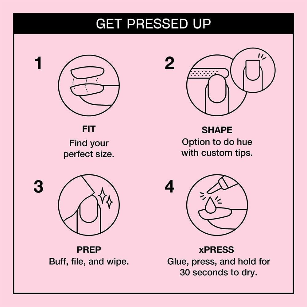 Misty Rose OPI xPRESS/ON Mod About You | Baby Pink Short Round Press On Nails | With Nail Glue | Long Lasting, Reusable, Non-damaging