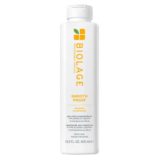 Lavender Biolage Smooth Proof Shampoo - Gently Cleanses and Adds Shine, Nourishes, Moisturizes & Tames Frizz, For All Frizzy Hair Types, With Camellia Oil & Glycerin, Vegan & Paraben-Free, 13.5 Fl Oz
