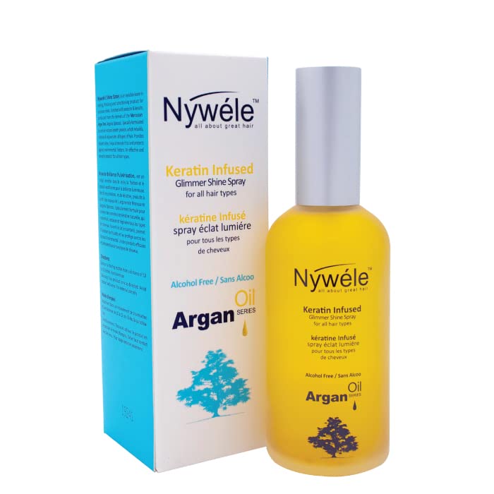 White Smoke Nywele Glimmer Shine Spray Argan Oil 3.4oz by Nywele