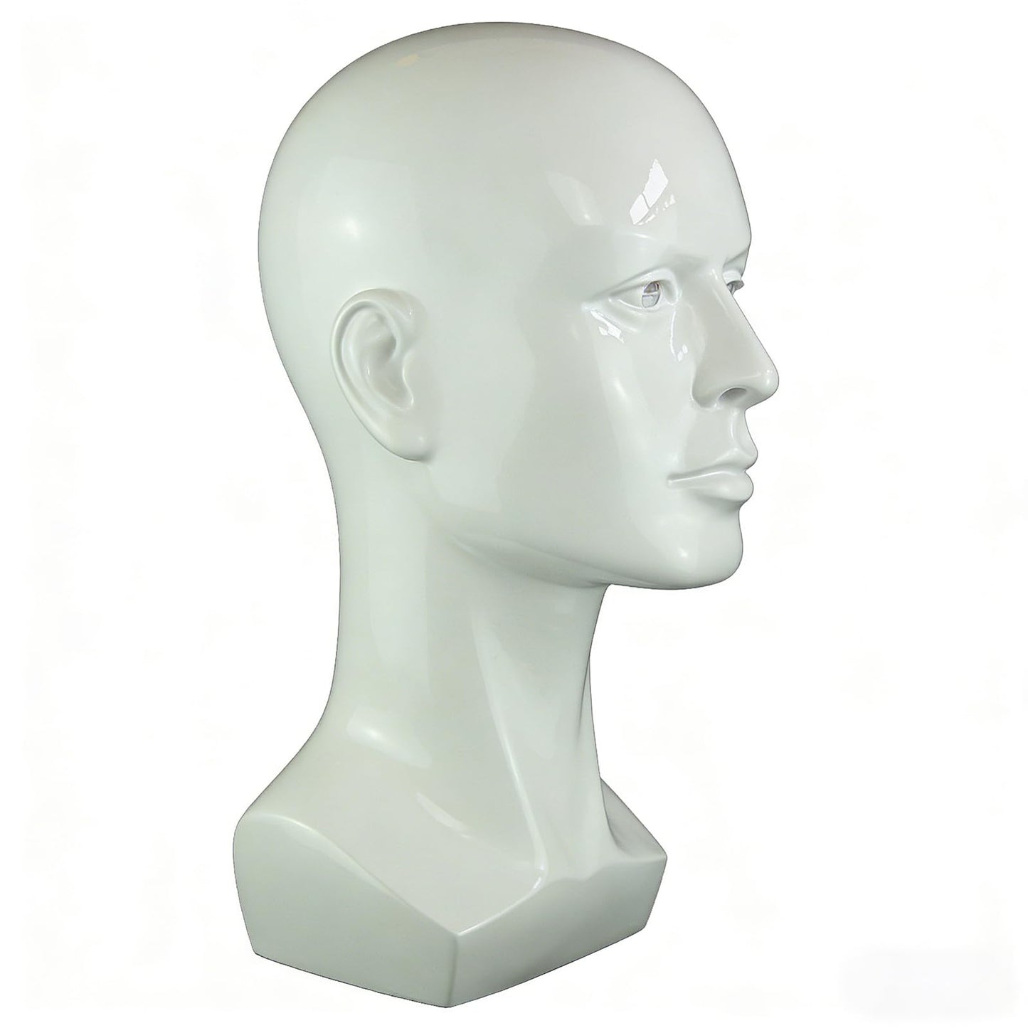 White Smoke LIAMTU Male Mannequin Head for Display – Realistic PVC Head Model for Wigs, Hats, Headphones, Jewelry, Salon and Home Decoration,Whate