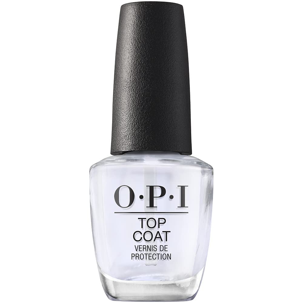 White Smoke OPI Nail Polish Top and Base Coat, Protective High-Gloss Shine, 0.5 Fl Oz, Natural