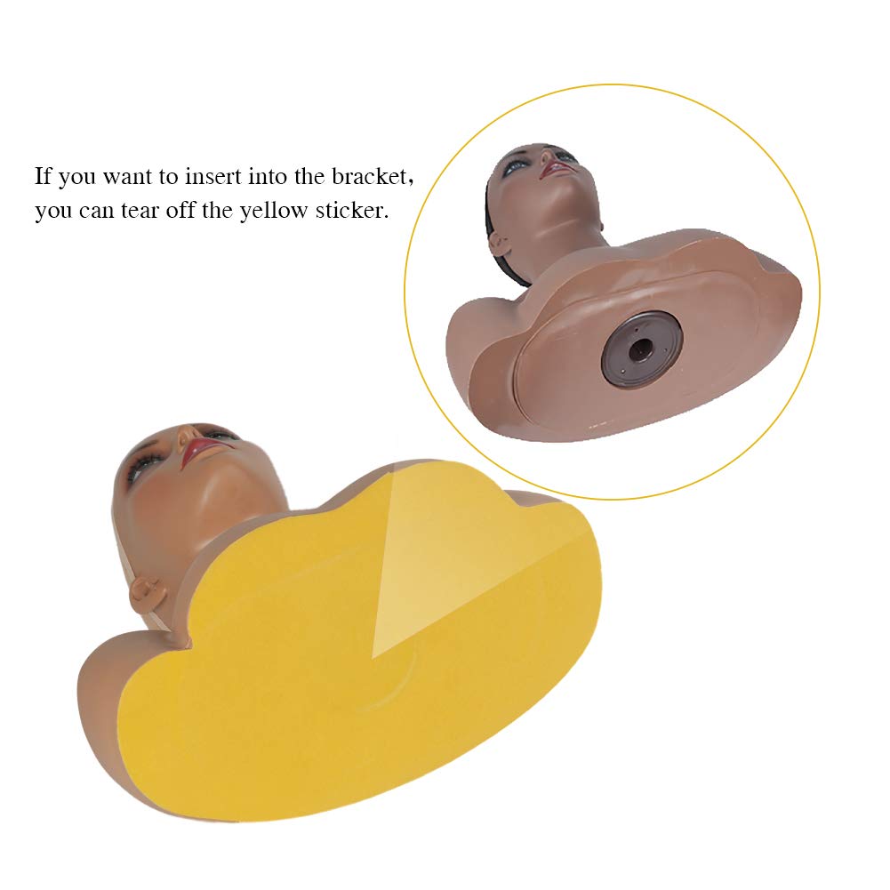 White Smoke JINGFA Mannequin Head with Shoulder Display Manikin Head Bust for Wigs,Makeup,Beauty Accessories