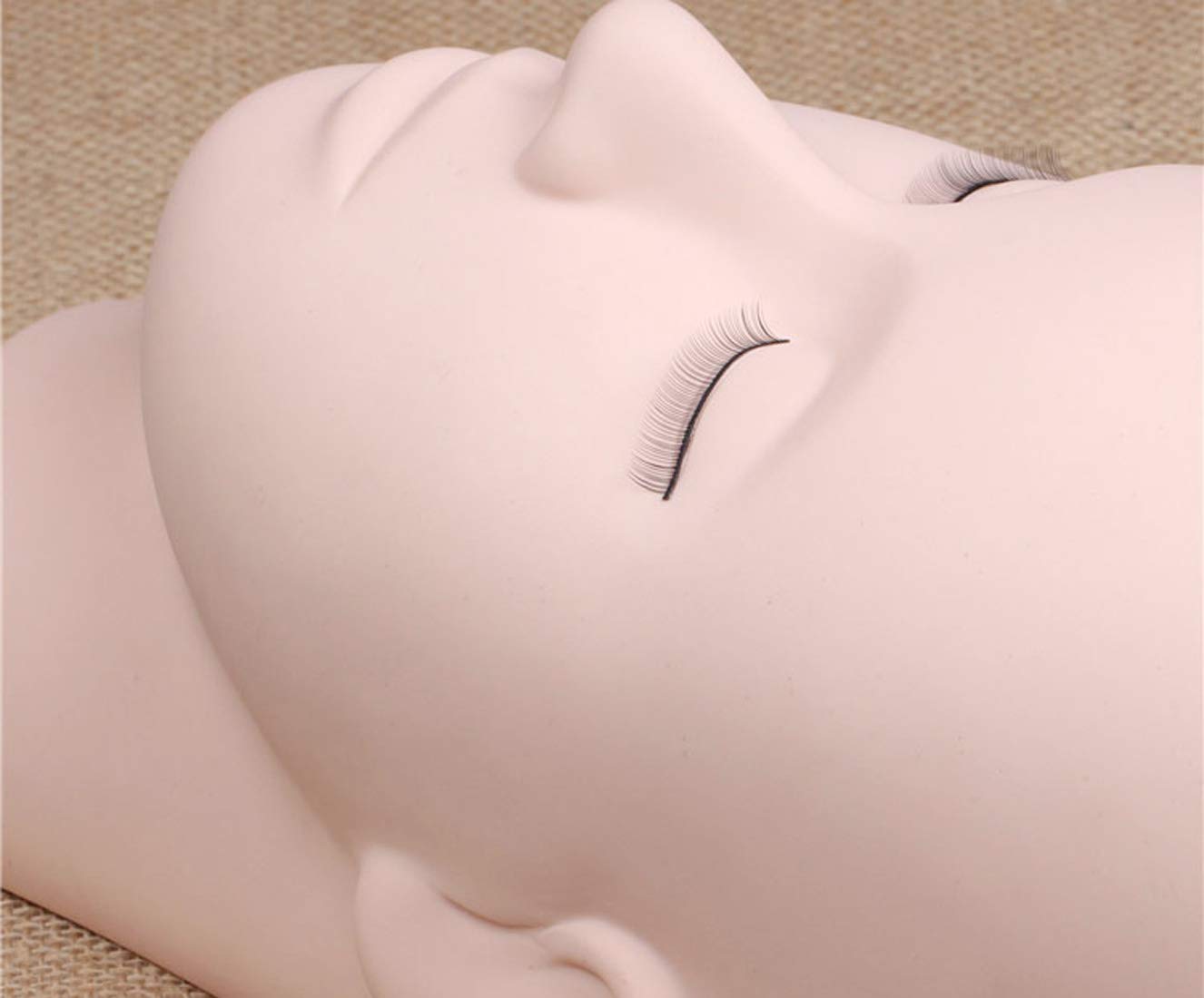 Misty Rose Foraineam 2-Pack Practice Training Head Rubber Cosmetology Mannequin Doll Face Head For Eyelashes Makeup Massage Practice
