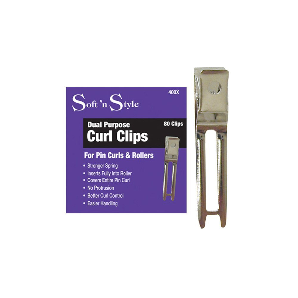 White Smoke Soft N Style Dual Purpose Curl Clips,One Size