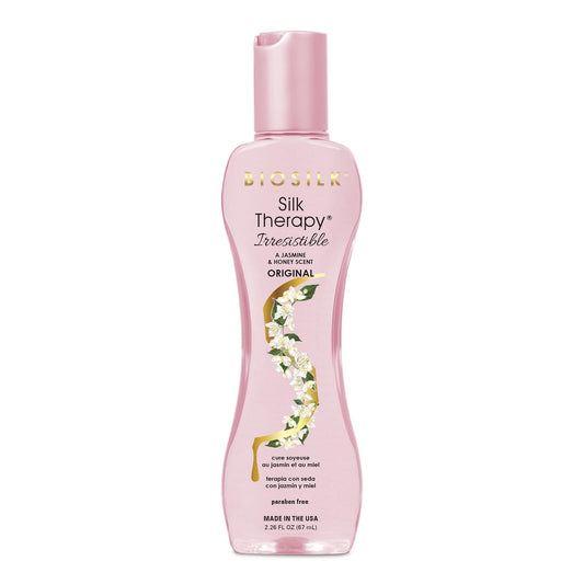 White Smoke BioSilk Irresistible Collection Silk Therapy Leave-in Treatment, For All Hair Types, Jasmine & Honey Scent, Sulfate, Paraben, & Cruelty-Free, 2.26 Oz