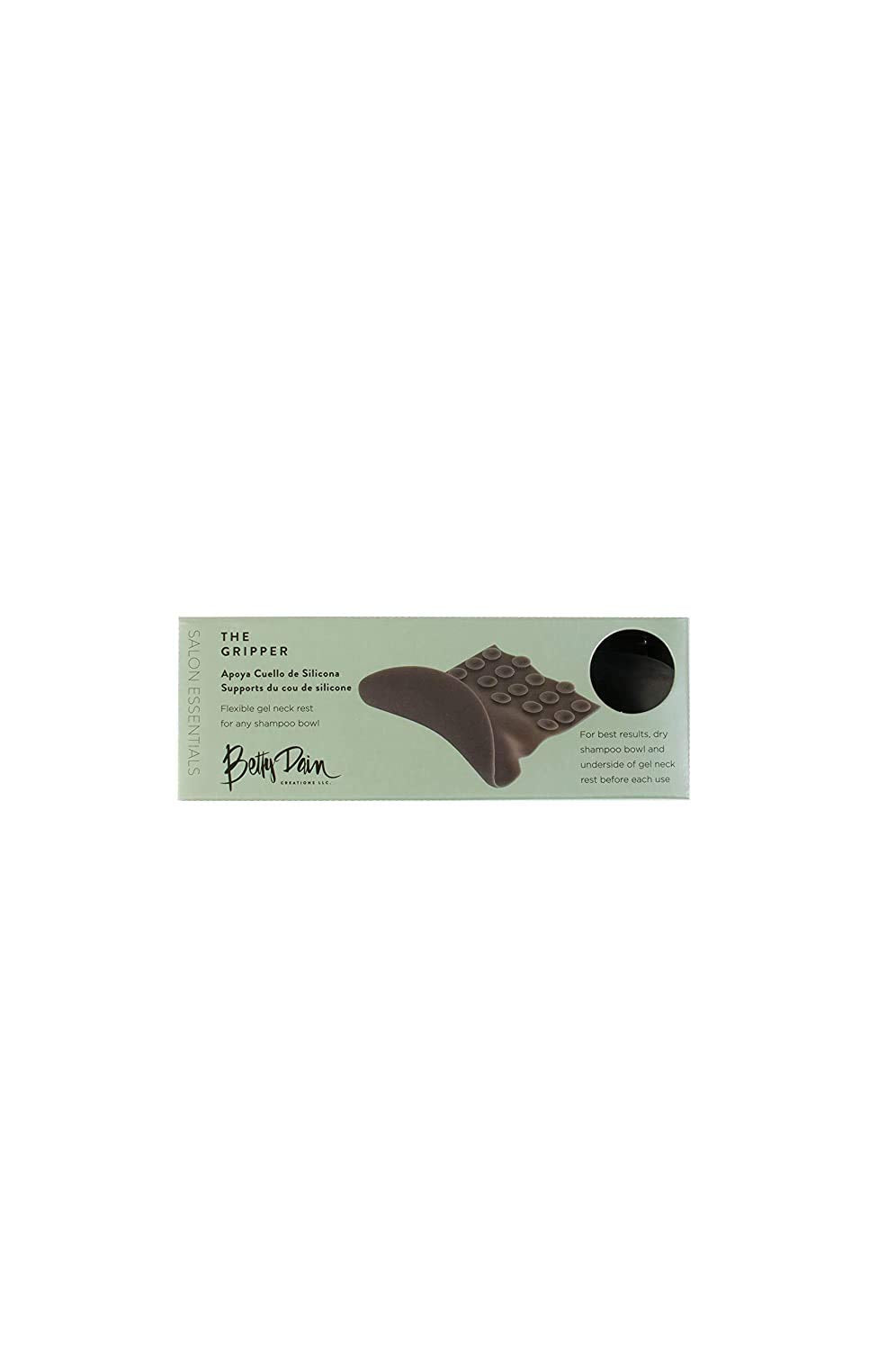 Dark Gray Betty Dain The Gripper Shampoo Bowl Neck Rest, Reduces Pressure on Back of Neck During Shampooing, Universal Design Fits Any Bowl, Attaches with Suction Cups
