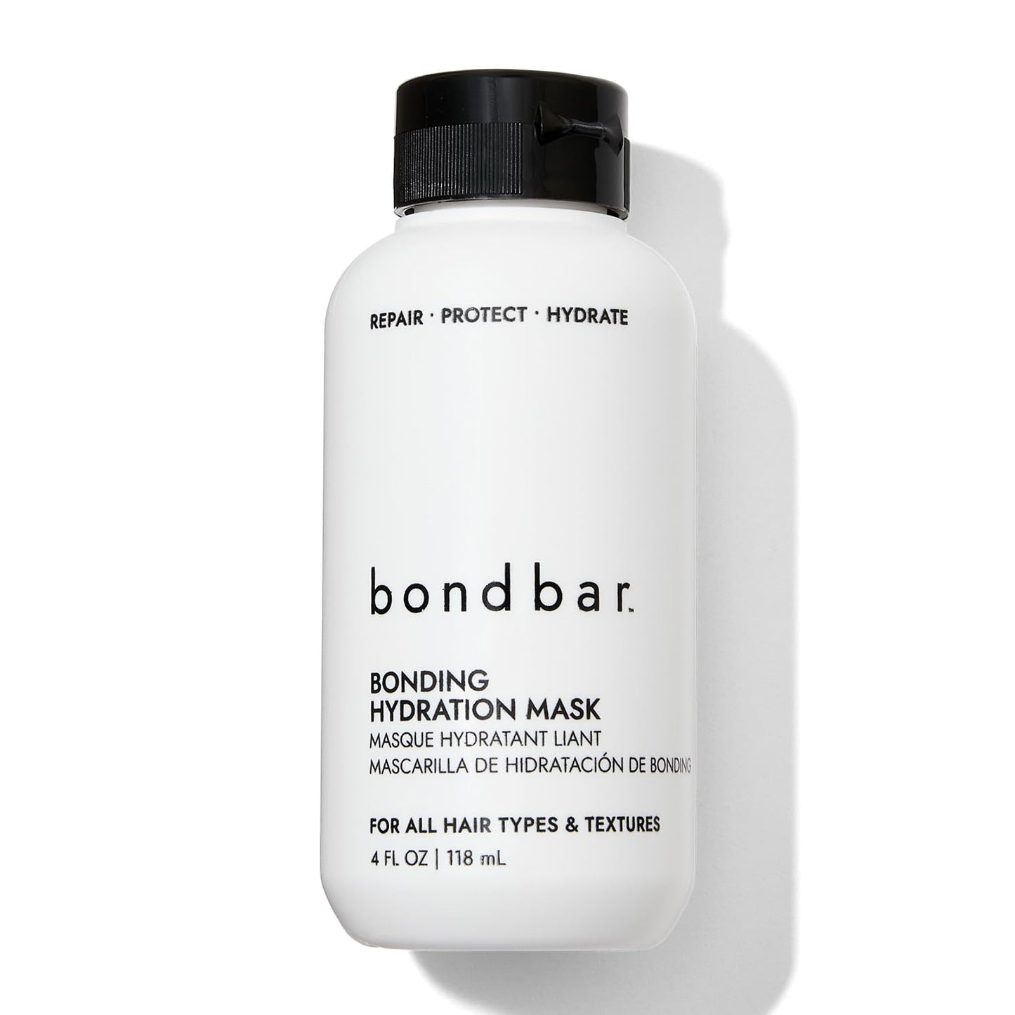 Light Gray Bondbar Bonding Hydration Mask for Damaged Hair, Adds Volume, Smooths Hair, Hydrates All Hair Types & Textures, Vegan, CrueltyFree, 4 Fl. Oz.