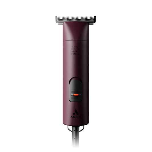 White Smoke Andis 23330 Professional AGC Super 2-Speed Horse Clipper with Detachable Blade - Cool & Quiet Running Design - Includes Ultra Edge Size T-84 Blade for Complete Horse Grooming - Burgundy
