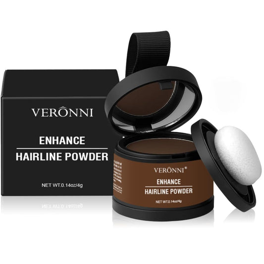White Smoke Hairline Powder Root Touch Up Hair Color, Instant Hairline Powder for Thinning Areas and Gray Hair Coverage, Natural and Non-greasy Root Cover up for Women and Men (Ash Brown, 01)