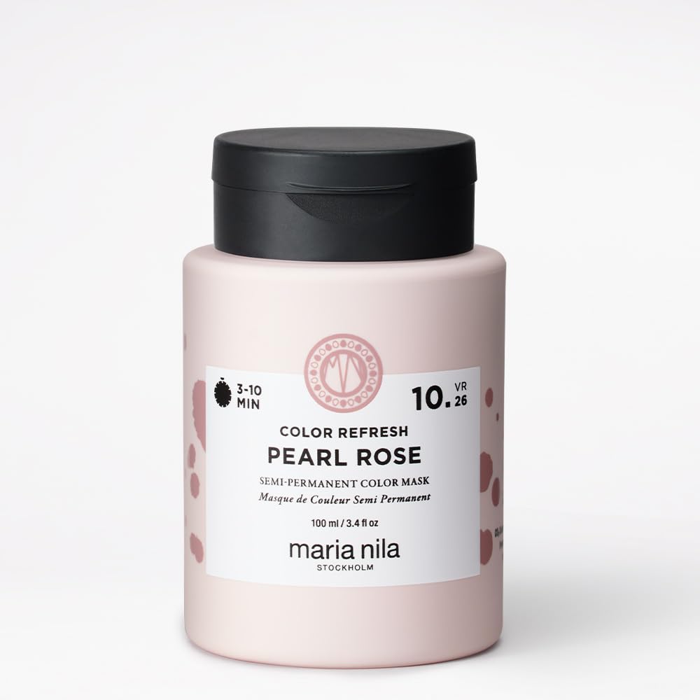 White Smoke Maria Nila Color Refresh, Pearl Rose 3.4 Fl Oz, Soft Pink Hair Mask, Semi-Permanent Pigments, 100% Vegan & Sulfate/Paraben free