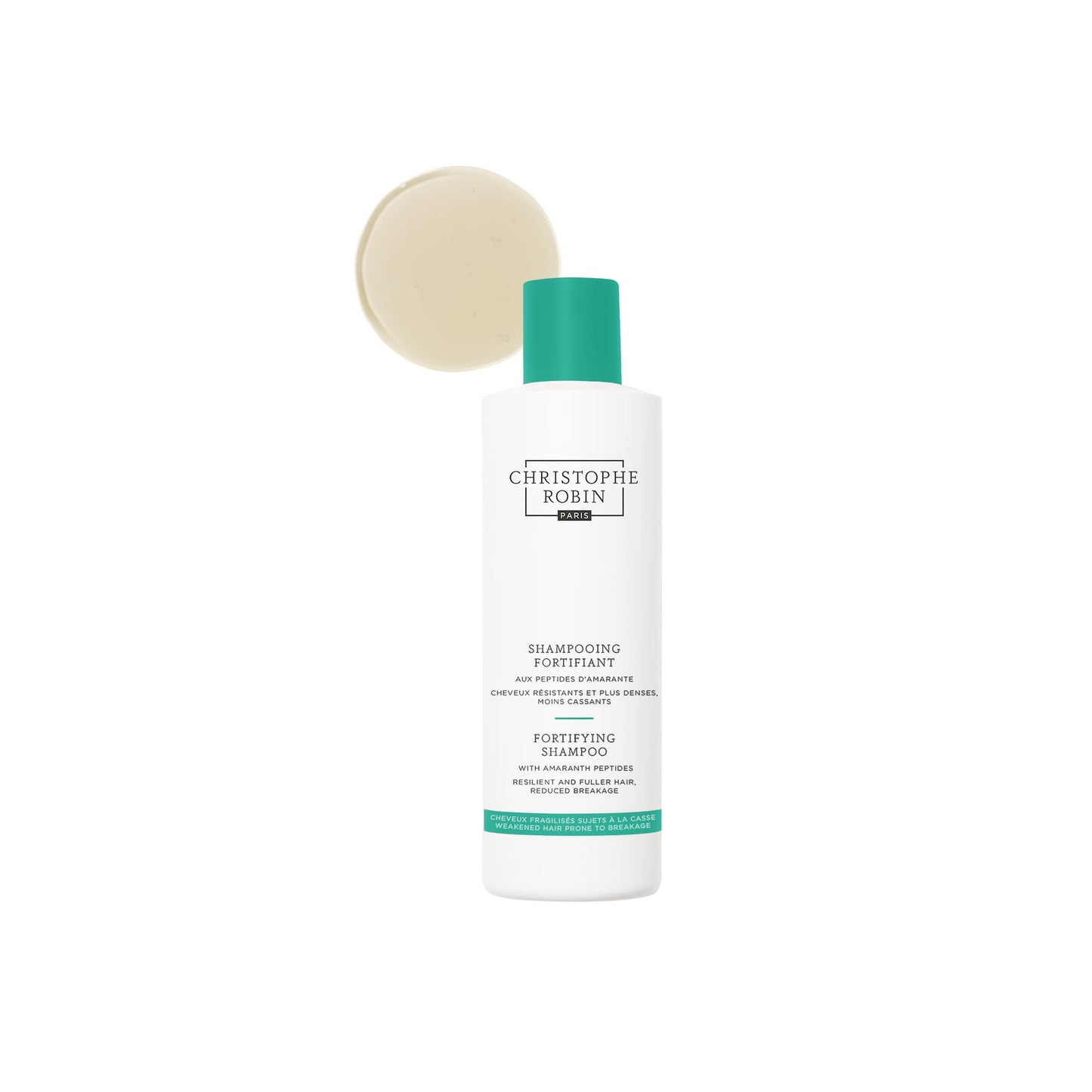 White Smoke Christophe Robin Fortifying Shampoo with Amaranth Peptides for Thinning and Weakened Hair - Reduces Breakage 8.4 fl. oz