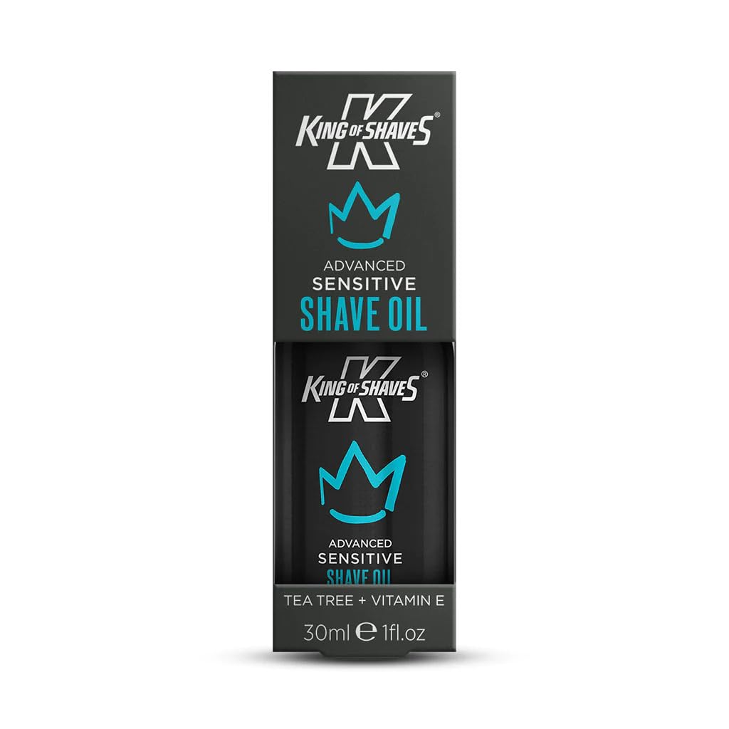 White Smoke King of Shaves Sensitive Advanced Shaving Oil With Handy Pump 1.01 fl oz