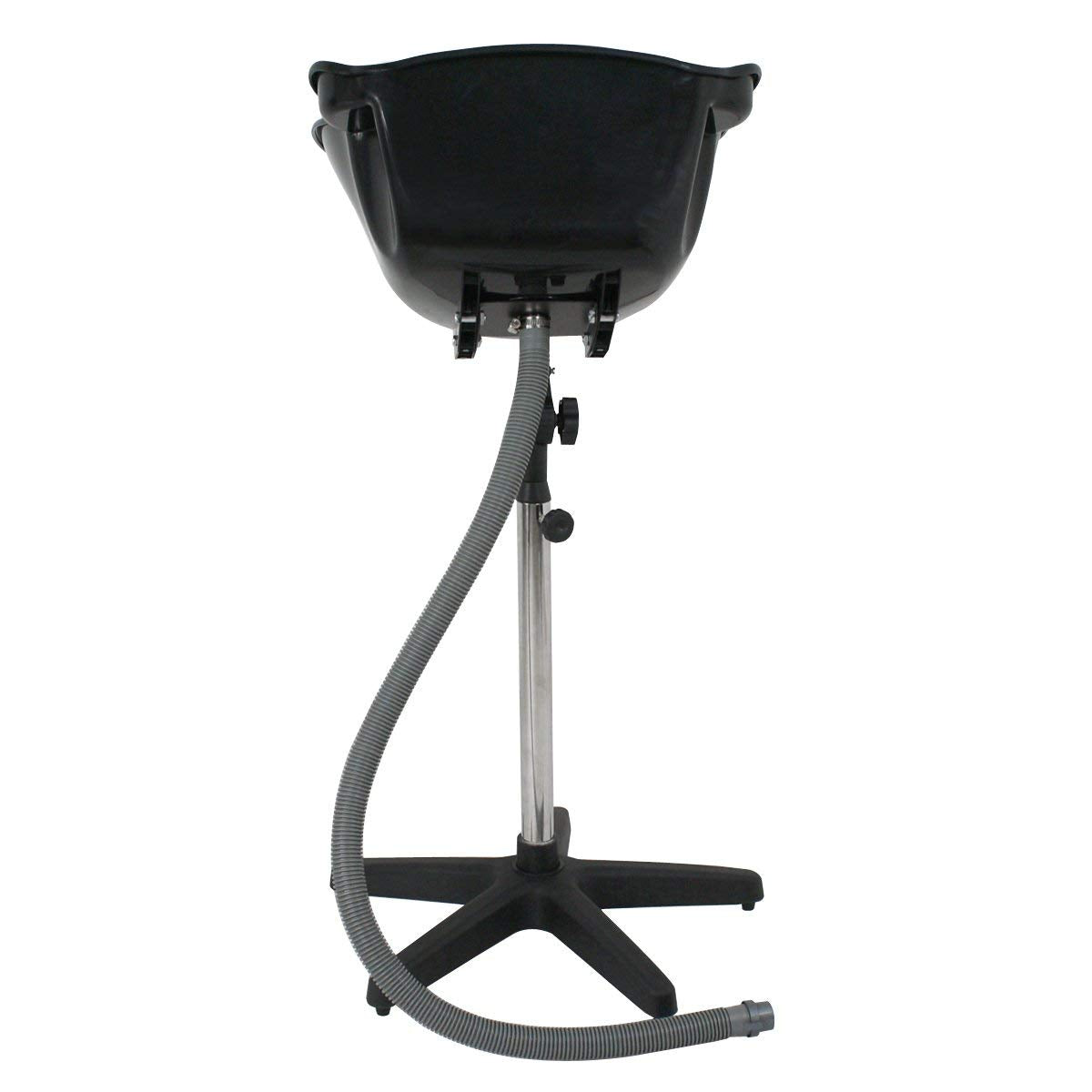 White Smoke HomGarden Adjustable Height Portable Salon Deep Basin Shampoo Sink with Drain, Hair Treatment Barber Bowl Tool Beauty Salon Equipment