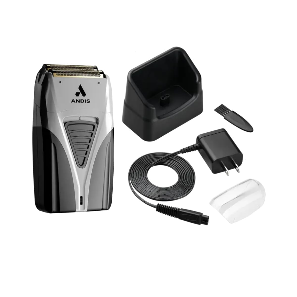 White Smoke Andis TS-2 17255 Pro Foil Lithium Titanium Foil Shaver, Cord/Cordless, Smooth Shaving Cordless Shaver with Charger, Black