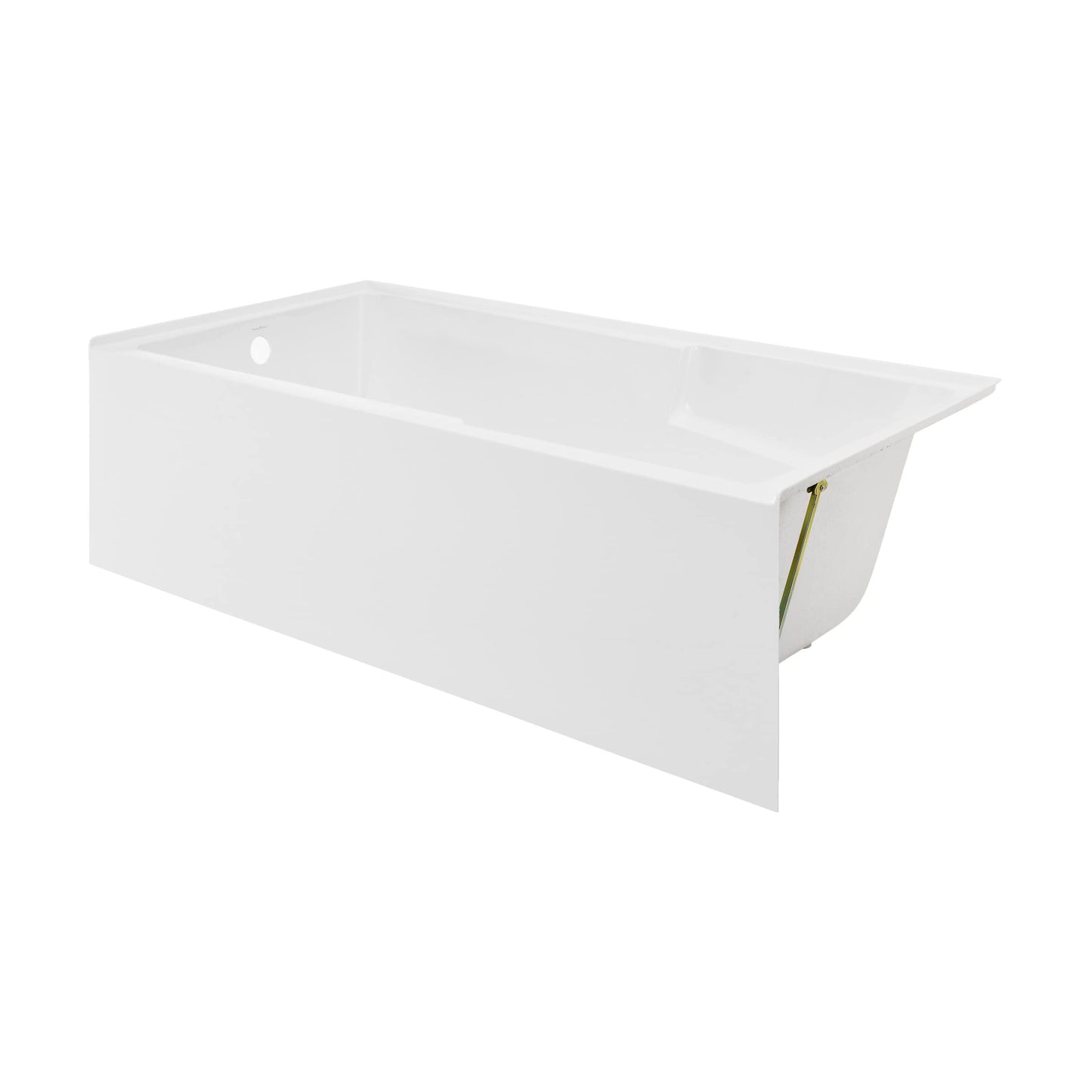 Lavender Lausanne 72" x 36" Left-Hand Drain Alcove Bathtub with Apron