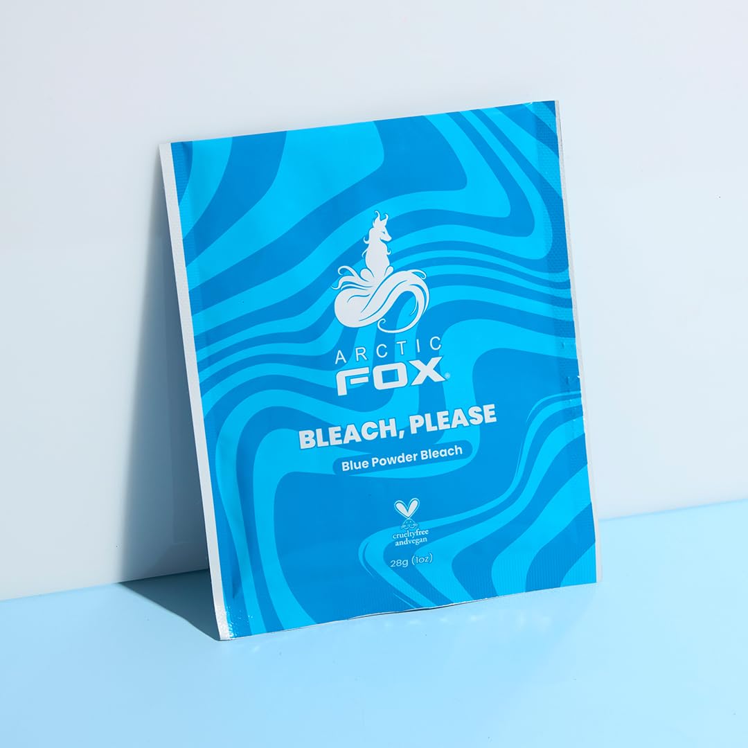 Lavender Arctic Fox Blue Powder Hair Bleach - Anti-Brass, Vegan, Cruelty Free, Quick Lightener - 1 oz
