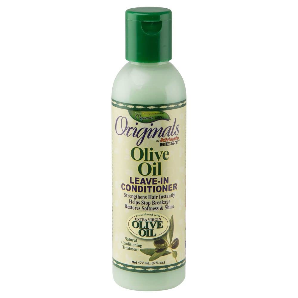 White Smoke Originals by Africa's Best Olive Oil Leave-In Conditioner, Stop Breakage and Strengthen Hair Instantly, Restores Shine, Moisturizing, Strengthening, Revitalizing, 6 oz