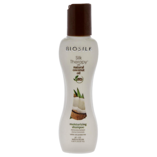 White Smoke Biosilk Silk Therapy with Organic Coconut Oil Moisturizing Shampoo Unisex Shampoo 2.26 oz