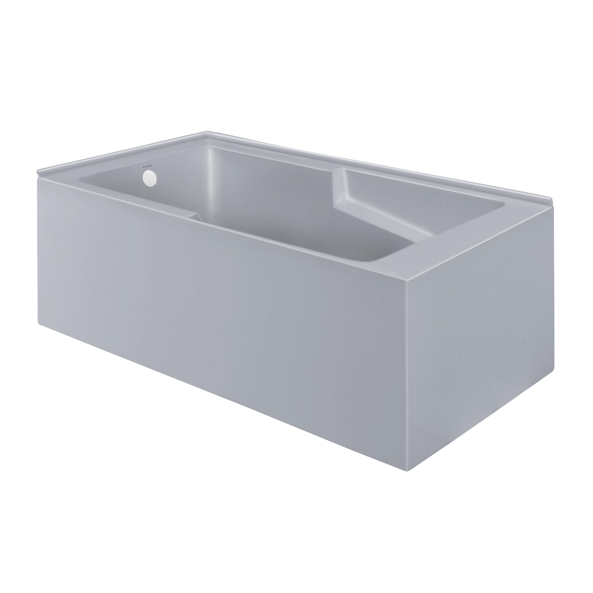 Dark Gray Swiss Madison Voltaire 60 x 32 Left Drain Soaking Alcove Corner Apron Bathtub in Matte Gray