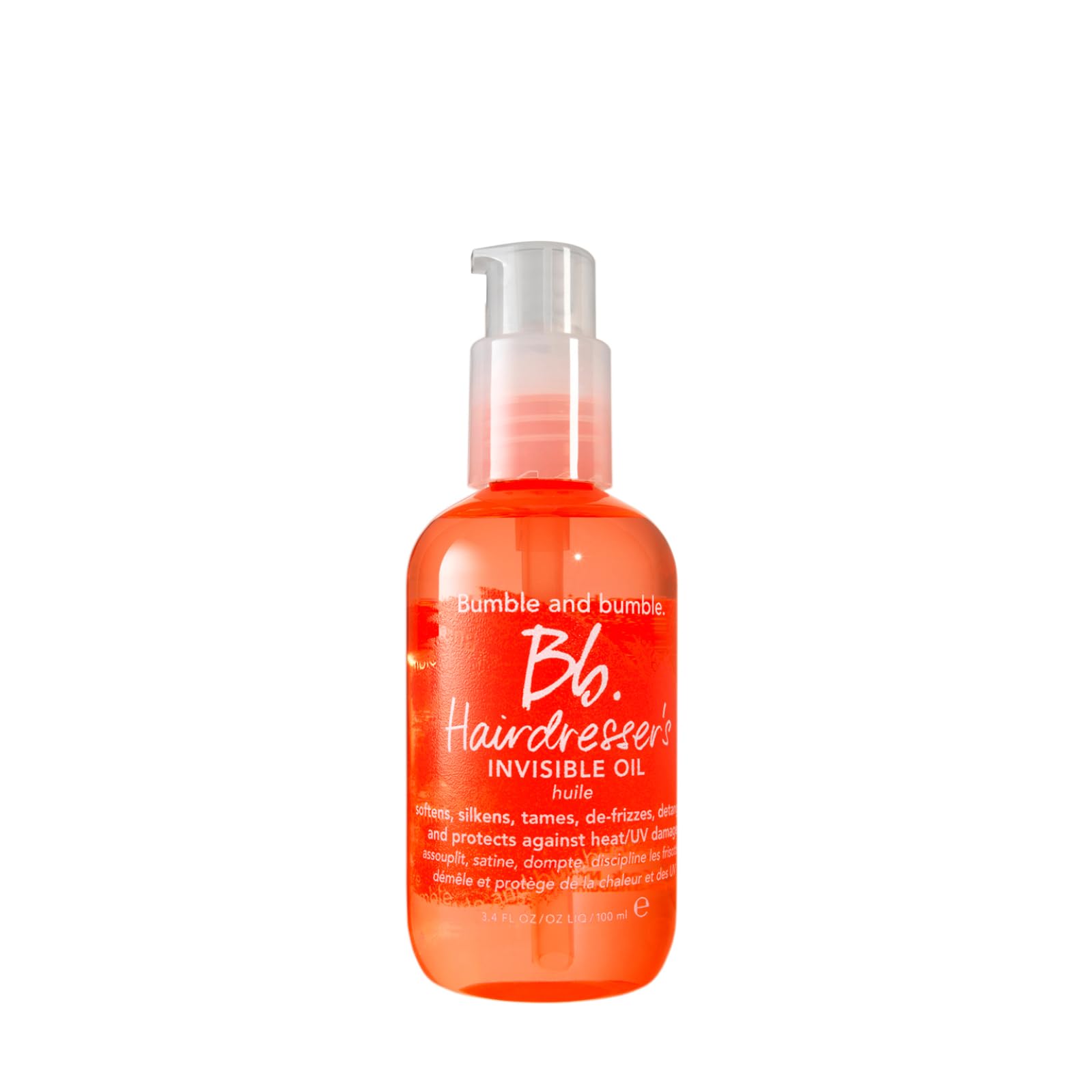 White Smoke Bumble and bumble. Hairdresser's Invisible Oil Frizz-Reducing Hair Oil | Heat Protection, Frizz Control + Shine | Curly, Wavy, Straight | With Grapeseed, Coconut + Argan Oils, 3.4 Fl Oz