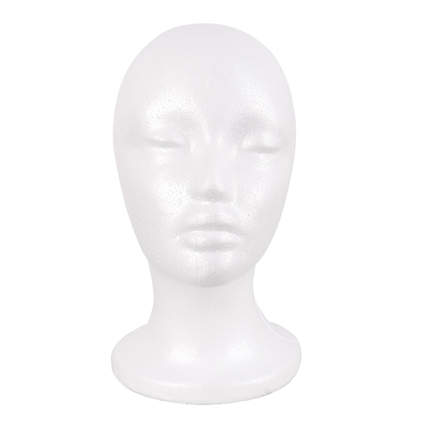 Lavender MapofBeauty Wig Stand, Mannequin Head Foam Display for Masks Hats, DIY Decoration Wig Head (White)