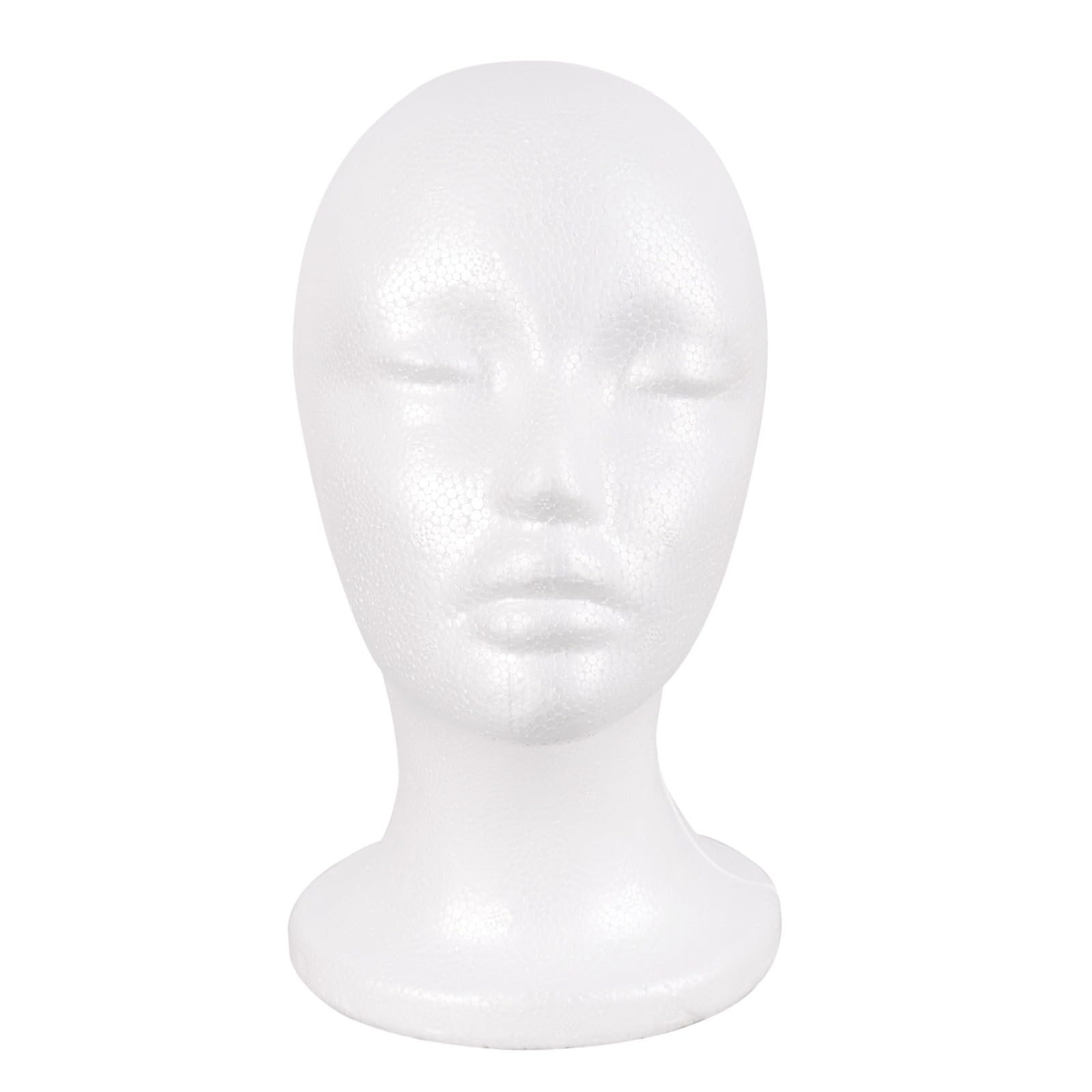 Lavender MapofBeauty Wig Stand, Mannequin Head Foam Display for Masks Hats, DIY Decoration Wig Head (White)