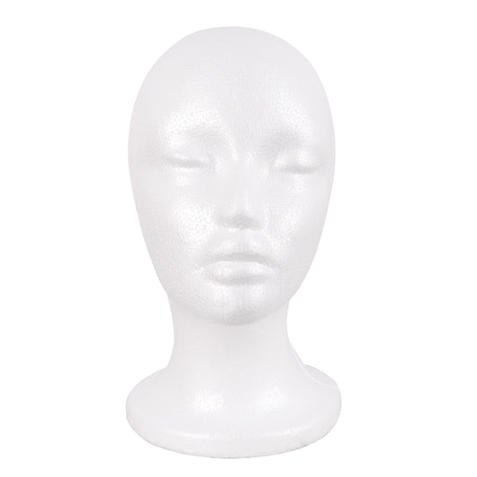 Lavender MapofBeauty Wig Stand, Mannequin Head Foam Display for Masks Hats, DIY Decoration Wig Head (White)