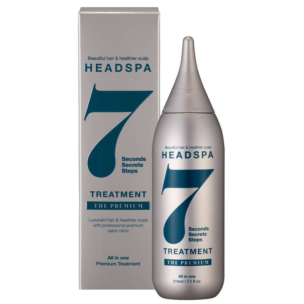 Dark Gray Headspa7 - The Premium Treatment , Total salon care treatment for soft volume hair, scalp care for thining and weak hair, Korea Best hair care teatment.