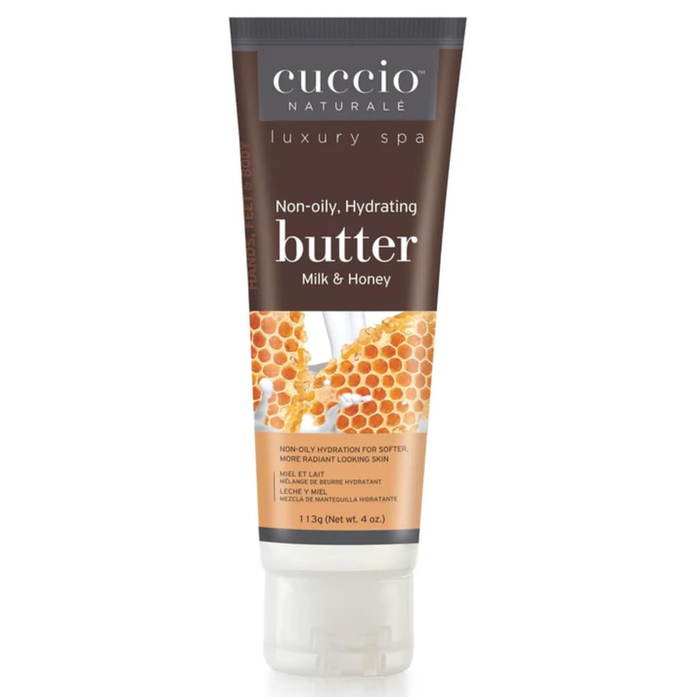 White Smoke Cuccio Naturale Milk & Honey 5 Piece Gift Basket Set – Spa Collection with Body Butter, Lyte Lotion, Dry Body Oil, Spa Mist & Cuticle Oil – Nourishing Self-Care Gift for Women