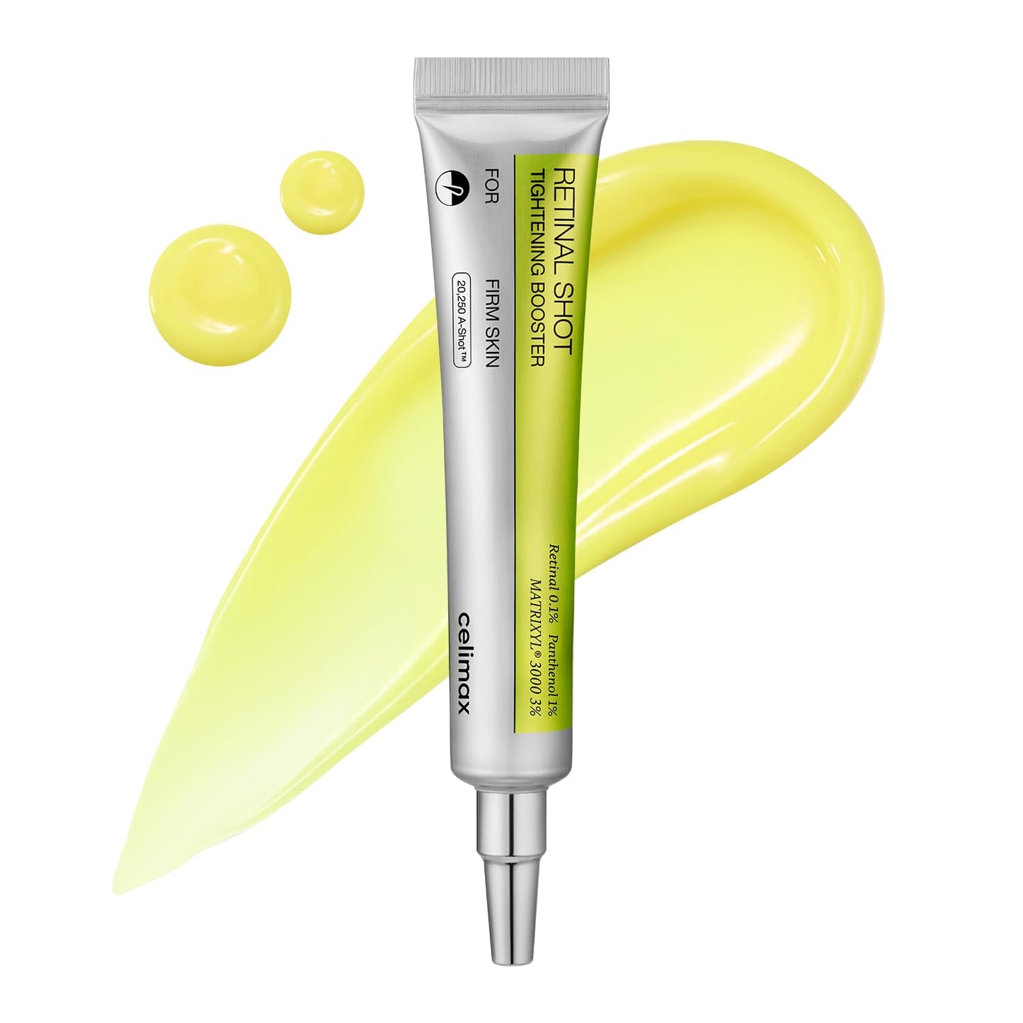 White Smoke celimax The Vita A Retinal Shot Tightening Booster | 0.1% Retinal, 3% Matryxyl, High-Strength Retinoid for Anti-Aging, Pore Minimizer, Wrinkles & Fine Lines, Firmer Skin, 15ml, Mothers Day Gift
