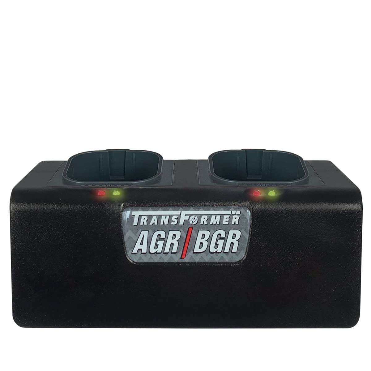 Black Artisan Power Dual Battery Charger for Andis PowerGroom | Best for AGR and BGR Series Clippers | Durable Connectors, LEDs Status and a Powerful DC Power Supply | Charges 2 Batteries at Once