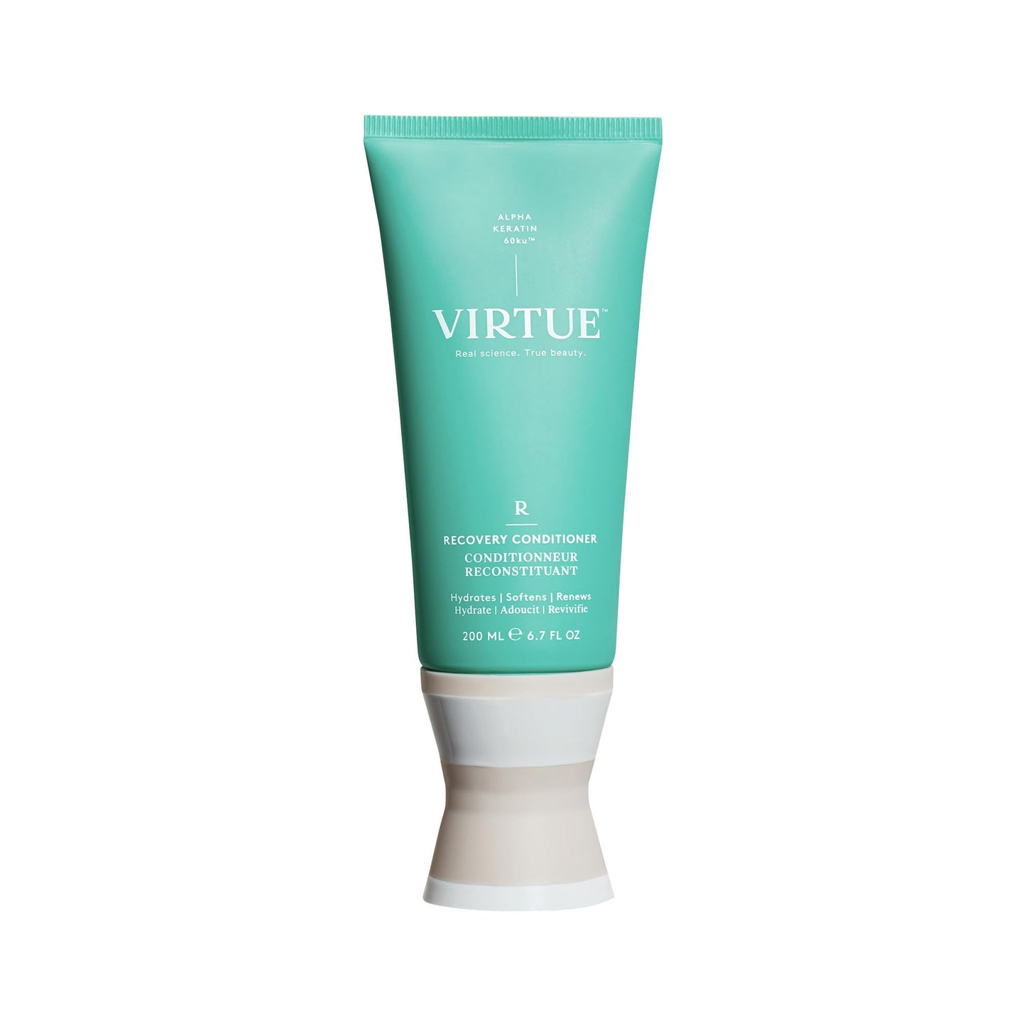 White Smoke VIRTUE Recovery Conditioner with Keratin Hydrates, Softens, and Renews Damaged Hair, Sulfate Free, Color Safe