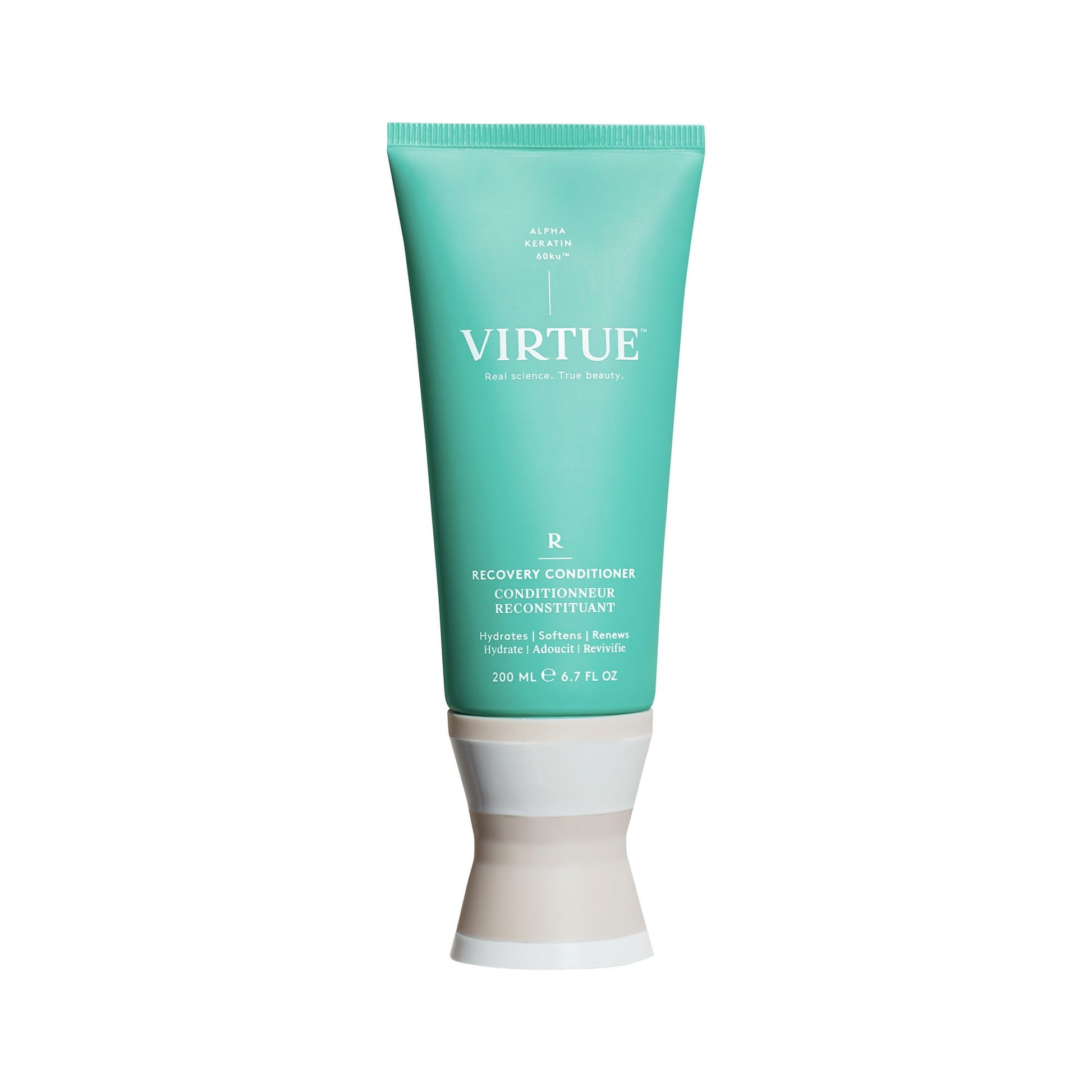 White Smoke VIRTUE Recovery Conditioner with Keratin Hydrates, Softens, and Renews Damaged Hair, Sulfate Free, Color Safe