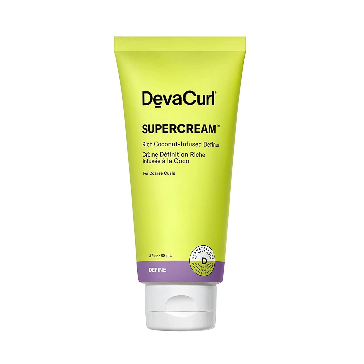 White Smoke DevaCurl SuperCream Ultra-Rich Moisturizing Definer, 3 fl. Oz