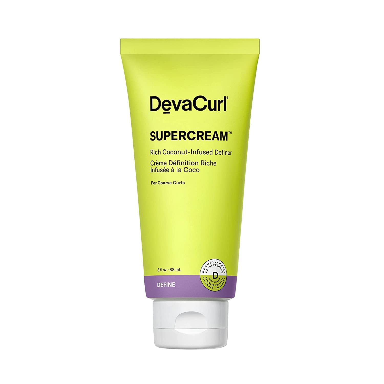 White Smoke DevaCurl SuperCream Ultra-Rich Moisturizing Definer, 3 fl. Oz