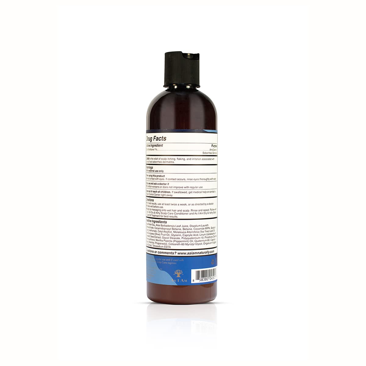 White Smoke As I Am Dry & Itchy Scalp Care Shampoo - 12 ounce - Fights Dandruff and Seborrheic Dermatitis - Enriched with Zinc Pyrithione, Olive Oil, and Tea Tree Oil