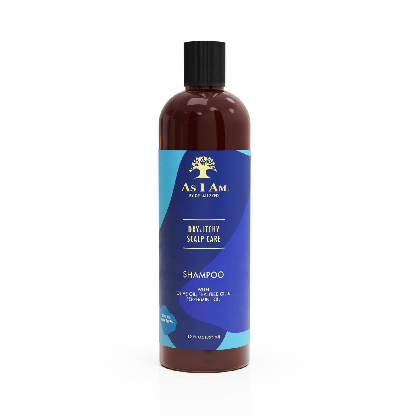 White Smoke As I Am Dry & Itchy Scalp Care Shampoo - 12 oz - Cleanses & Moisturizes - Olive, Tea Tree & Mint