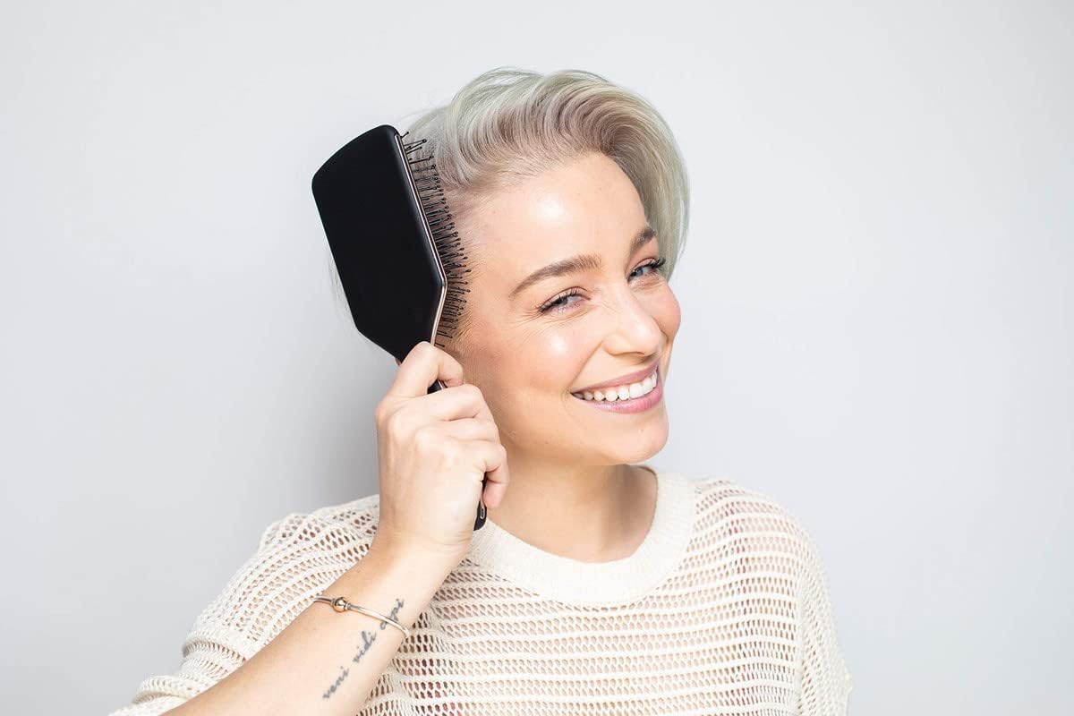Lavender FRAMAR Black Paddle Hair Brush For Women – Wet Paddle Brush Detangler For Thick Hair Brushes For Women, Hairbrush – Reduces Breakage