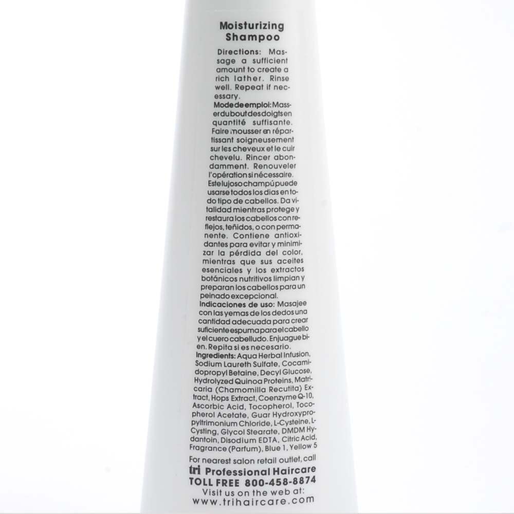 White Smoke TRIDESIGN Moisturizing Shampoo – Hydrating Shampoo for Dry Hair, Nourishing Moisturizer for Women and Men for Home or Salon Use, Moisturizing or Dry Scalp, 34 Oz