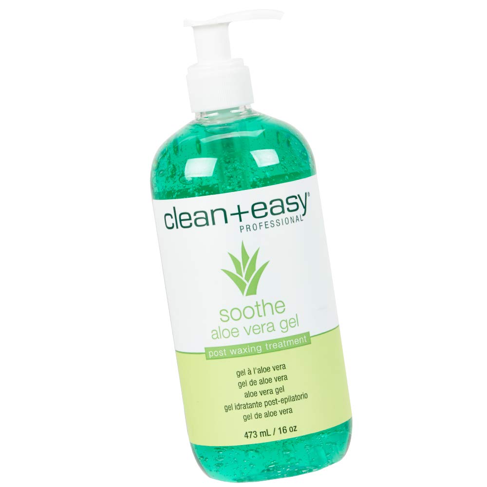 White Smoke Clean + Easy Post Waxing Treatment, Aloe Vera Gel for After Wax Care, Soothes Irritated Skin, Non-Greasy, Removes Excess Wax Residue, 16 oz