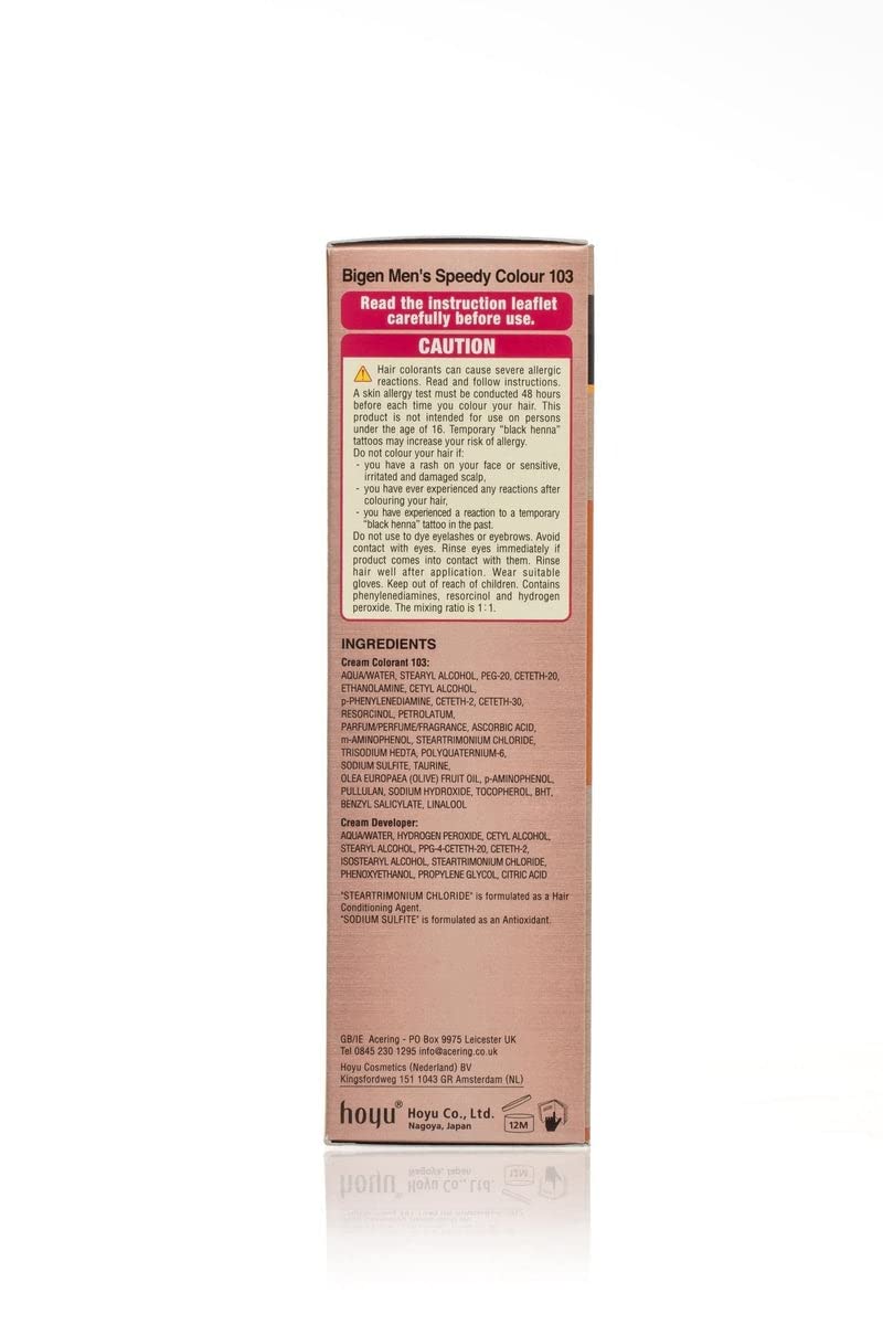 Rosy Brown Bigen Men's Speedy Permanent Hair Colour Dark Brown