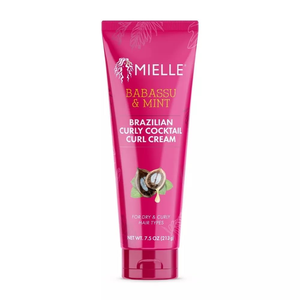 White Smoke Mielle Organics Brazilian Curly Cocktail Curl Cream (7.5 oz.)