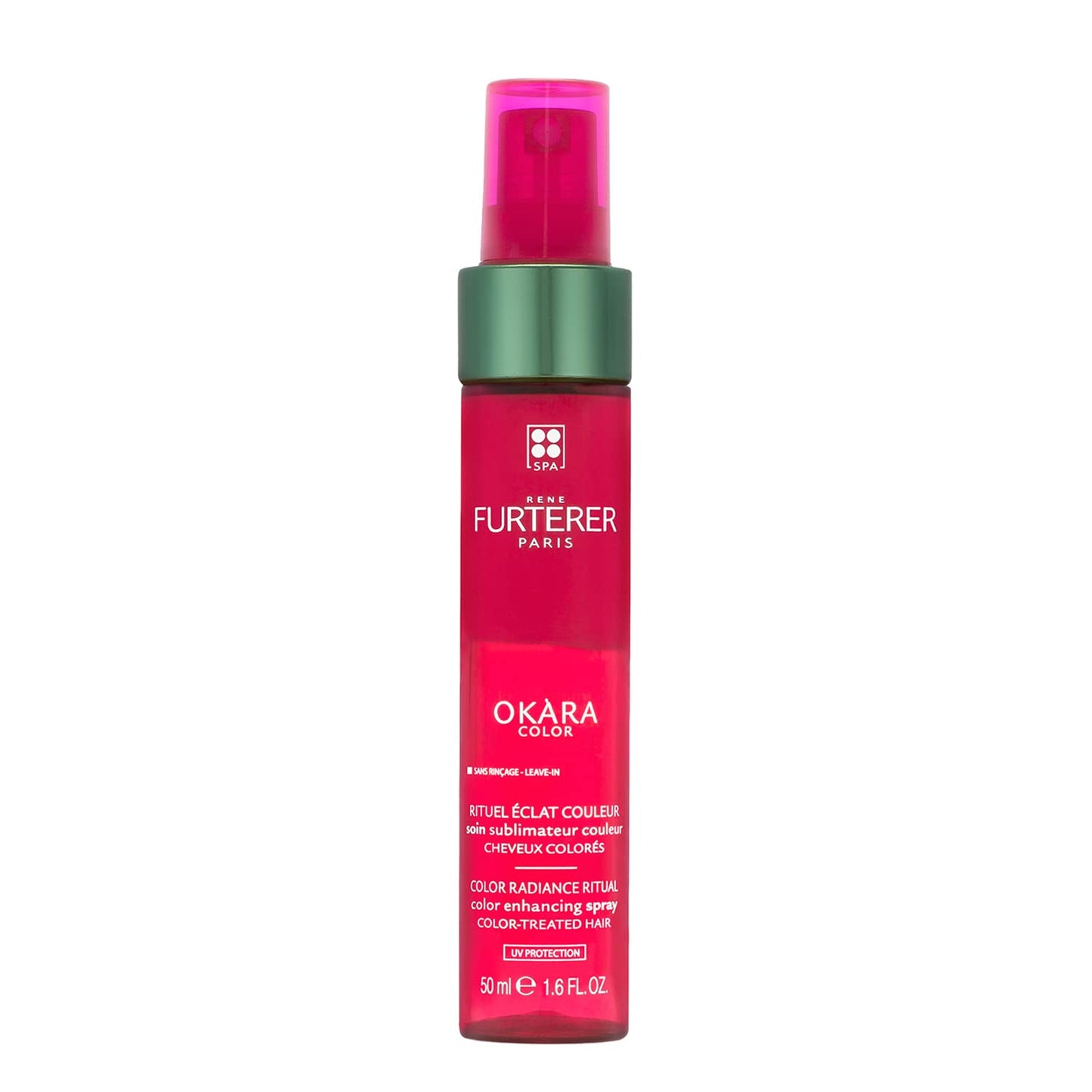 Pale Violet Red Rene Furterer OKARA Color Protection Spray - Safe for Color-Treated Hair - Leave-In - Bi-Phase - Sulfate & Paraben-Free