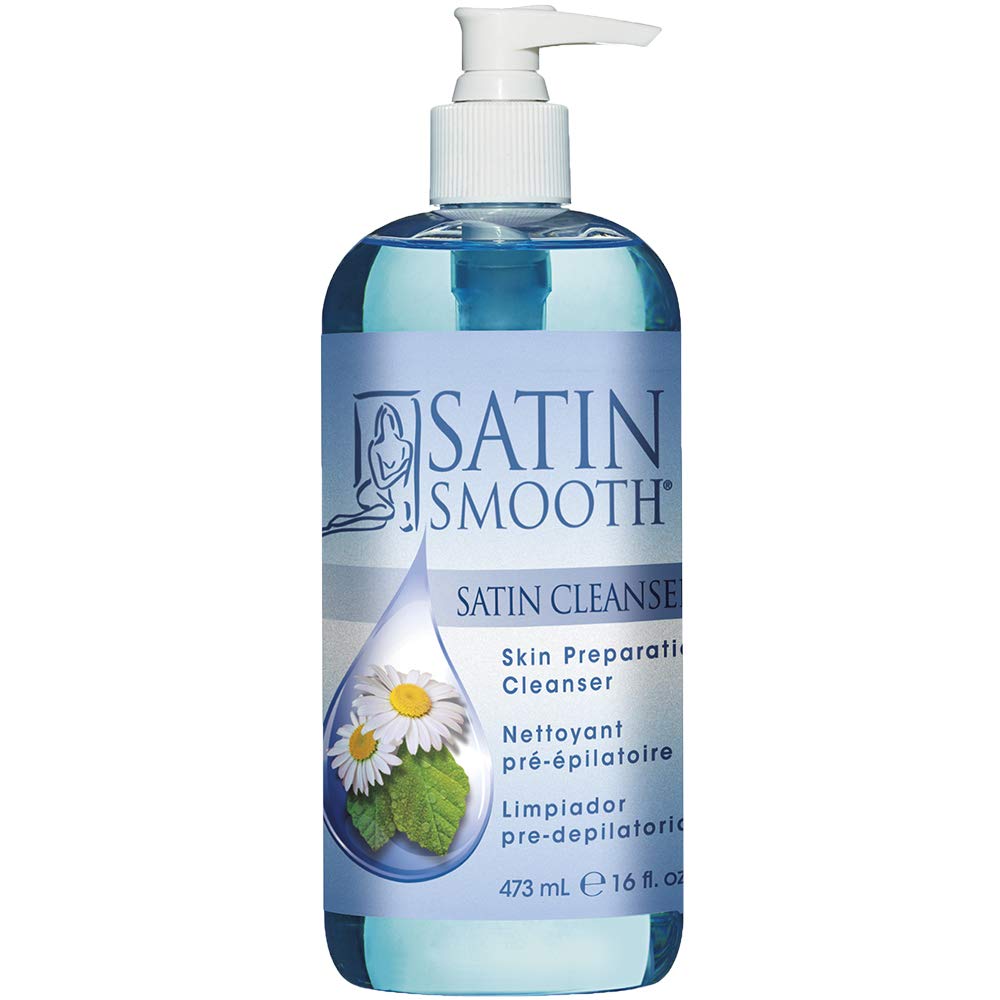 White Smoke SATIN SMOOTH Pre Wax Cleanser - Antiseptic Formula for Pre Wax Hair Removal Skin Prep, Deep Cleansing & Irritation-Free Waxing, AfterWax Care, 16 oz