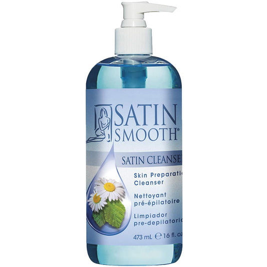 White Smoke SATIN SMOOTH Pre Wax Cleanser - Antiseptic Formula for Pre Wax Hair Removal Skin Prep, Deep Cleansing & Irritation-Free Waxing, AfterWax Care, 16 oz
