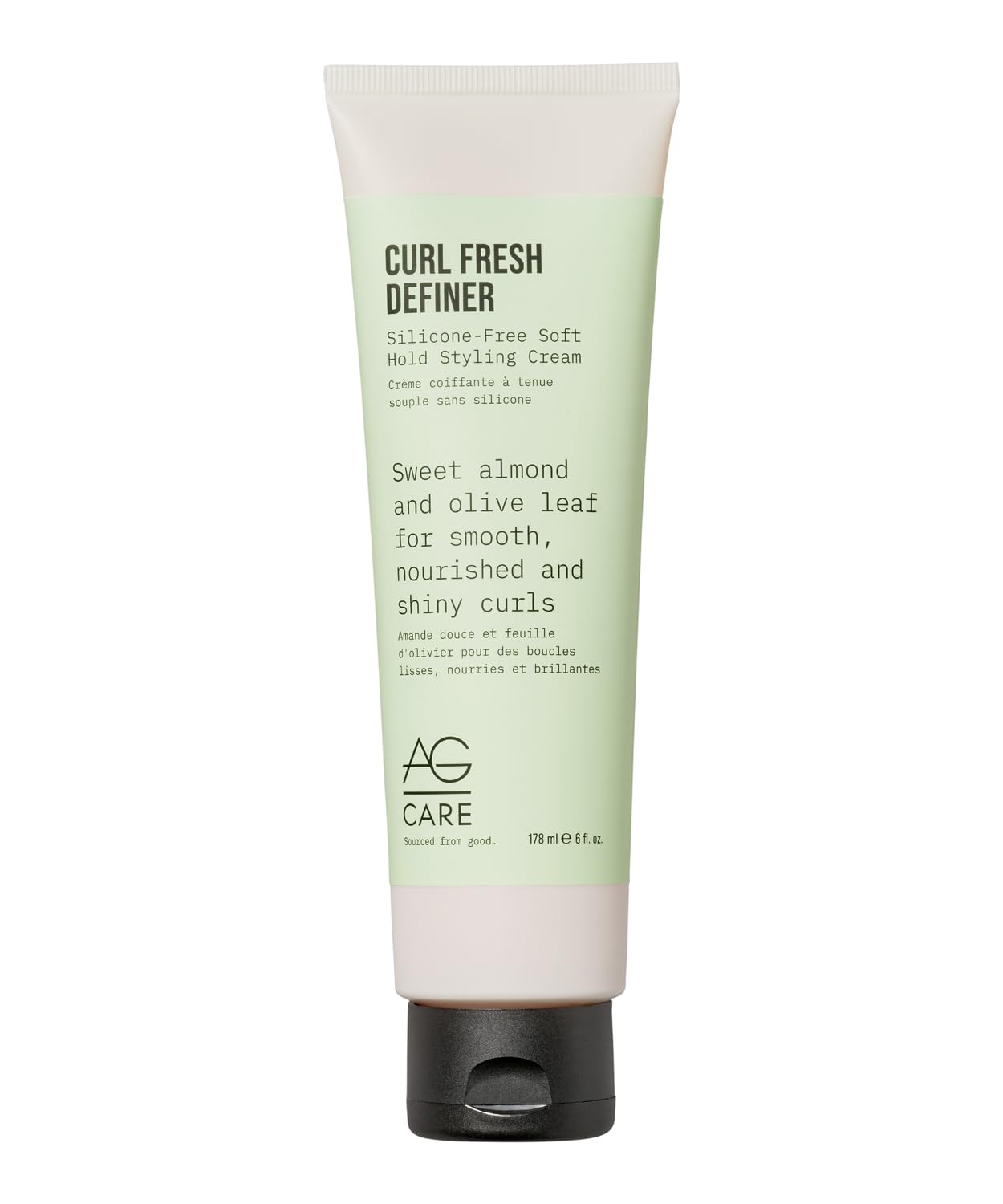 White Smoke AG Care Curl Fresh Definer Silicone-Free Soft-Hold Styling Cream, 6 Fl Oz