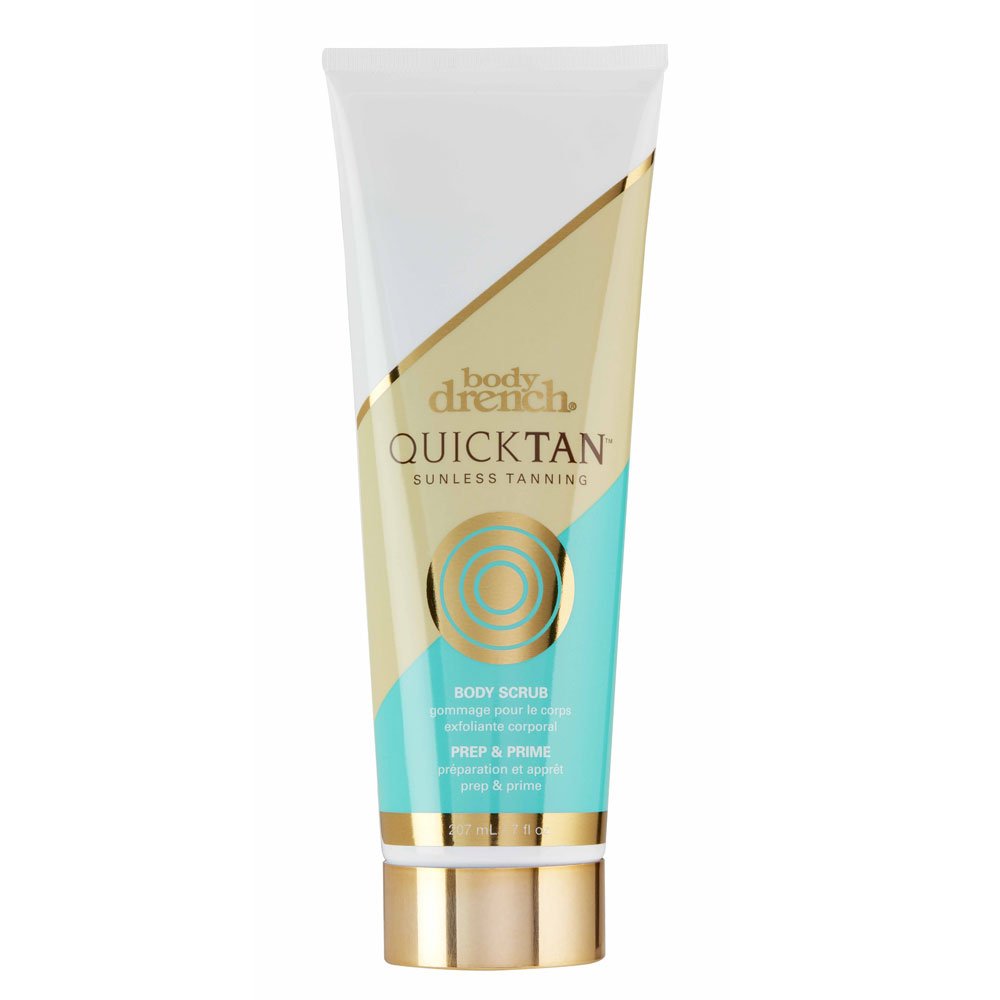 White Smoke Body Drench Quick Tan Sunless Tanning Prep & Prime Body Scrub to Exfoliate Skin Before Tanning, 7 oz